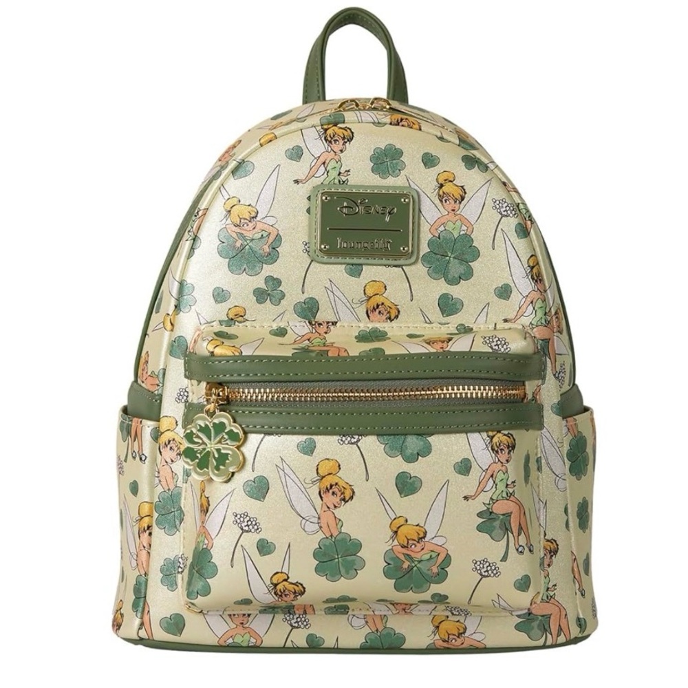 BNWT Loungefly Disney Tinker Bell 4-Leaf Clover Backpack